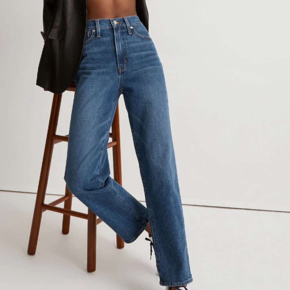 Madewell The Perfect Vintage Straight Jean in Mayfield Wash